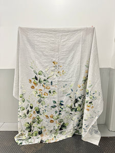 Linen Dress Weight, Green Leaf Border Prints (WDW2345:2346)(HDH)