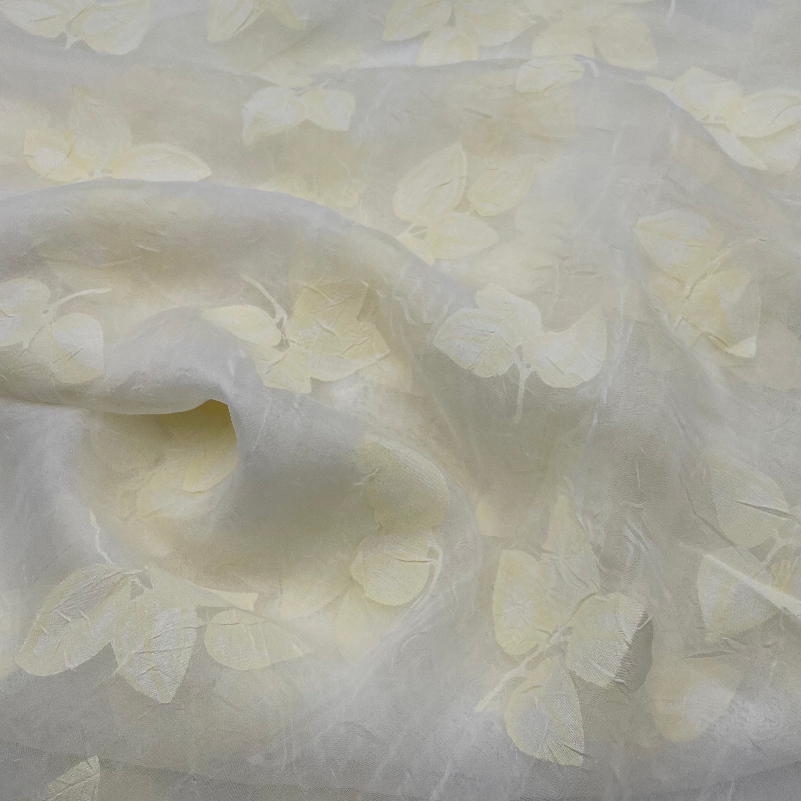 Light Weight Drapery - Buttermilk Leaves (HDH0680)