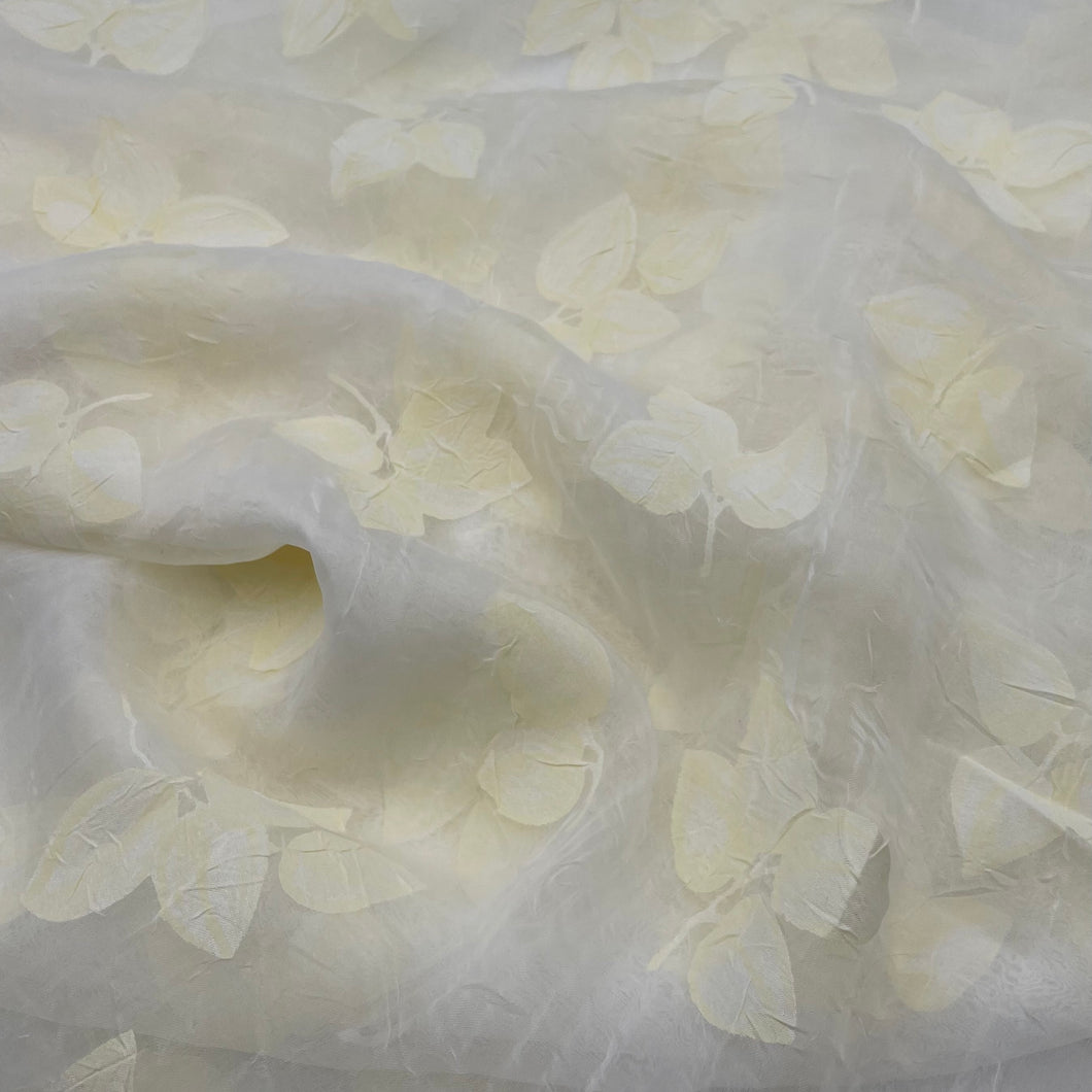 Light Weight Drapery, Buttermilk Leaves (HDH0680)