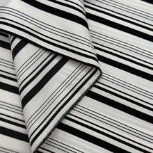 Load image into Gallery viewer, Stretch Blouse Weight - Black &amp; White Shadow Stripe (WDW3071)(SLN)
