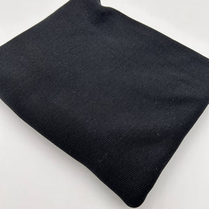 Cotton Rib Knit, Black (KRB0550)