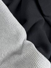 Load image into Gallery viewer, Cotton Double Knit Waffle, Black (KXX0170:73)(KPW)
