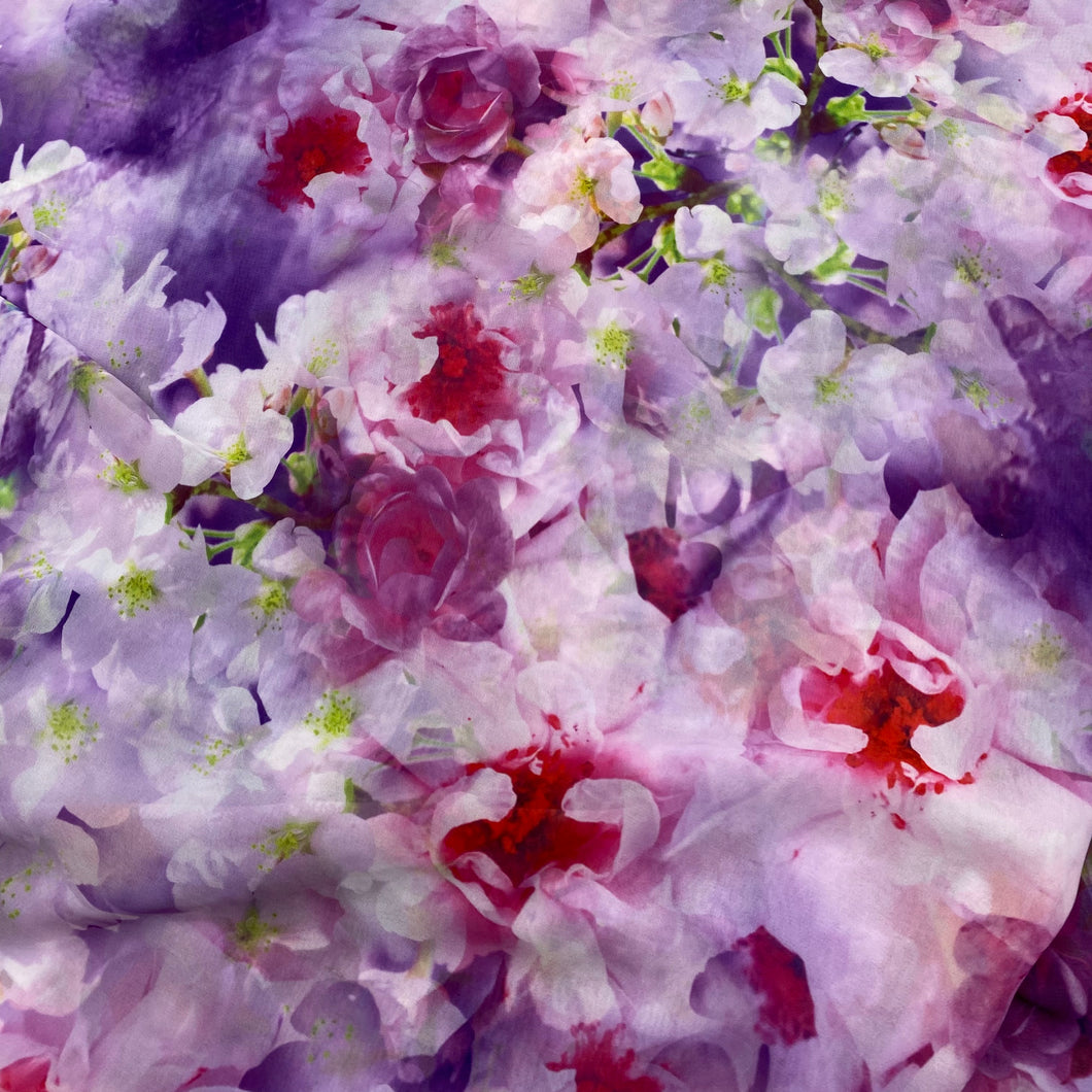 Chiffon Blouse Weight - Purple Floral Photography (WDW3103)