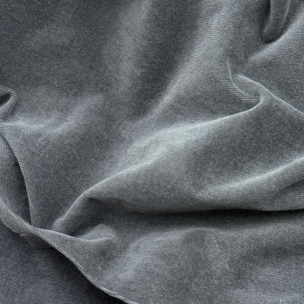 Fine Wale Cotton Stretch Corduroy, Charcoal (WCD0010:11)