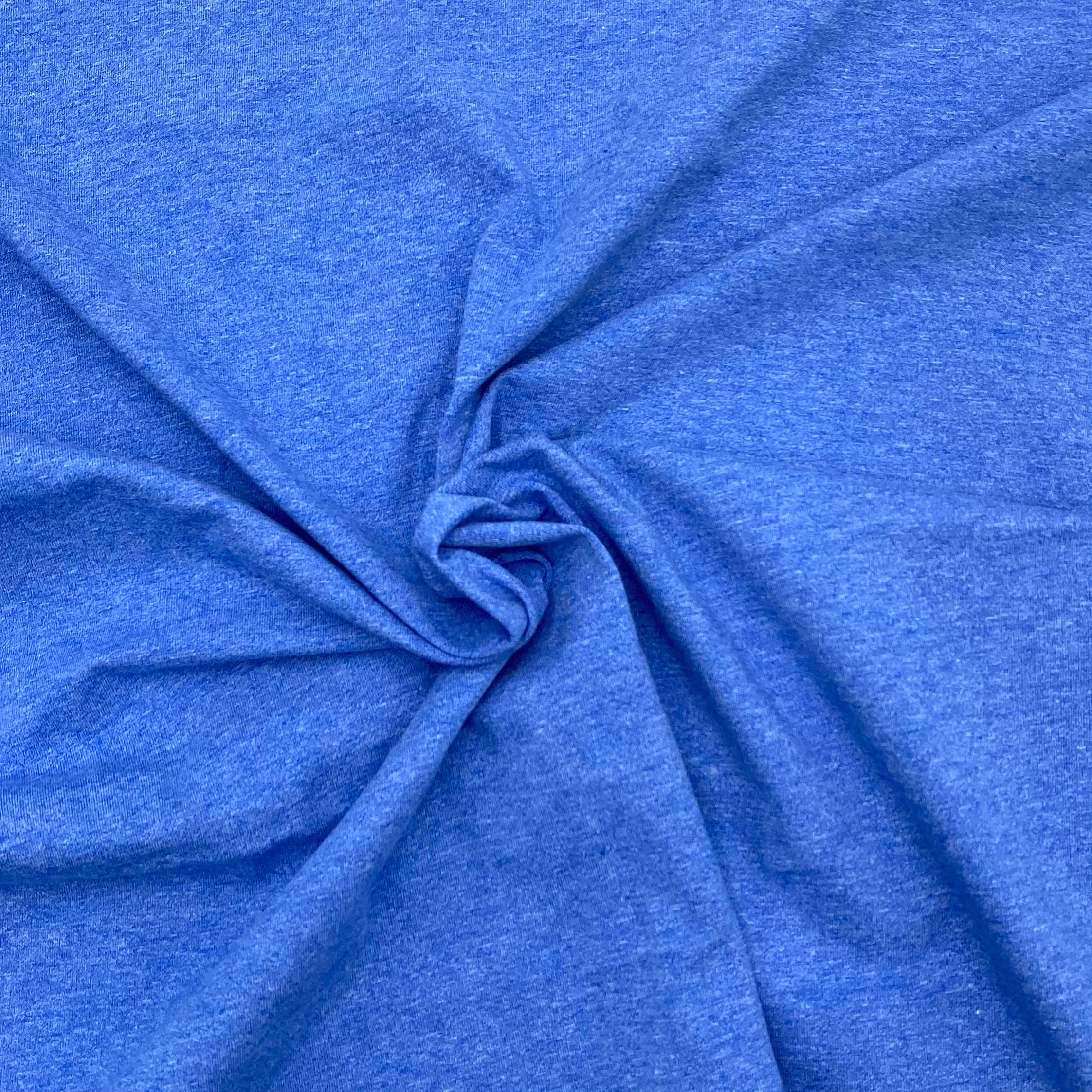 Cotton Single Jersey - Marlin Blue Melange (KJE1414)