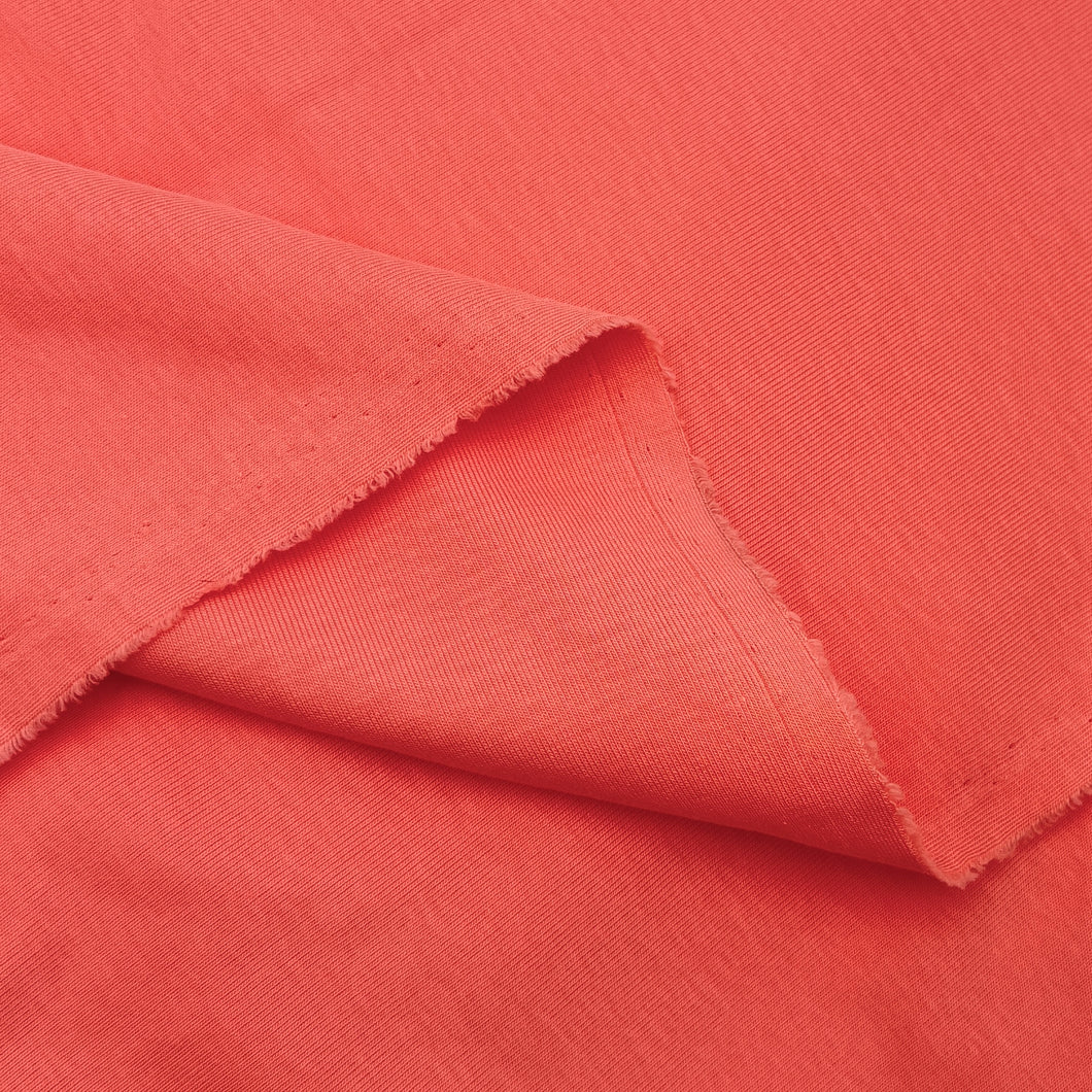 Cotton Baby Rib Knit, Fluorescent Orange (KRB0547)