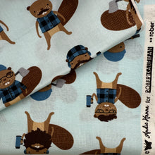 Load image into Gallery viewer, Quilting Cotton, Canadian Beavers Blue (WQC2602)
