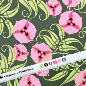 Cotton Twill Bottom Weight, Pink and Olive Floral (WBW0466)(WTW)