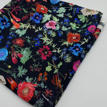 Load image into Gallery viewer, Silk Blouse Weight, Floral on Black (WDW2288)
