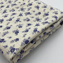 Load image into Gallery viewer, Cotton Dress Weight, Dark Violet Floral on Cream (WDW2276)
