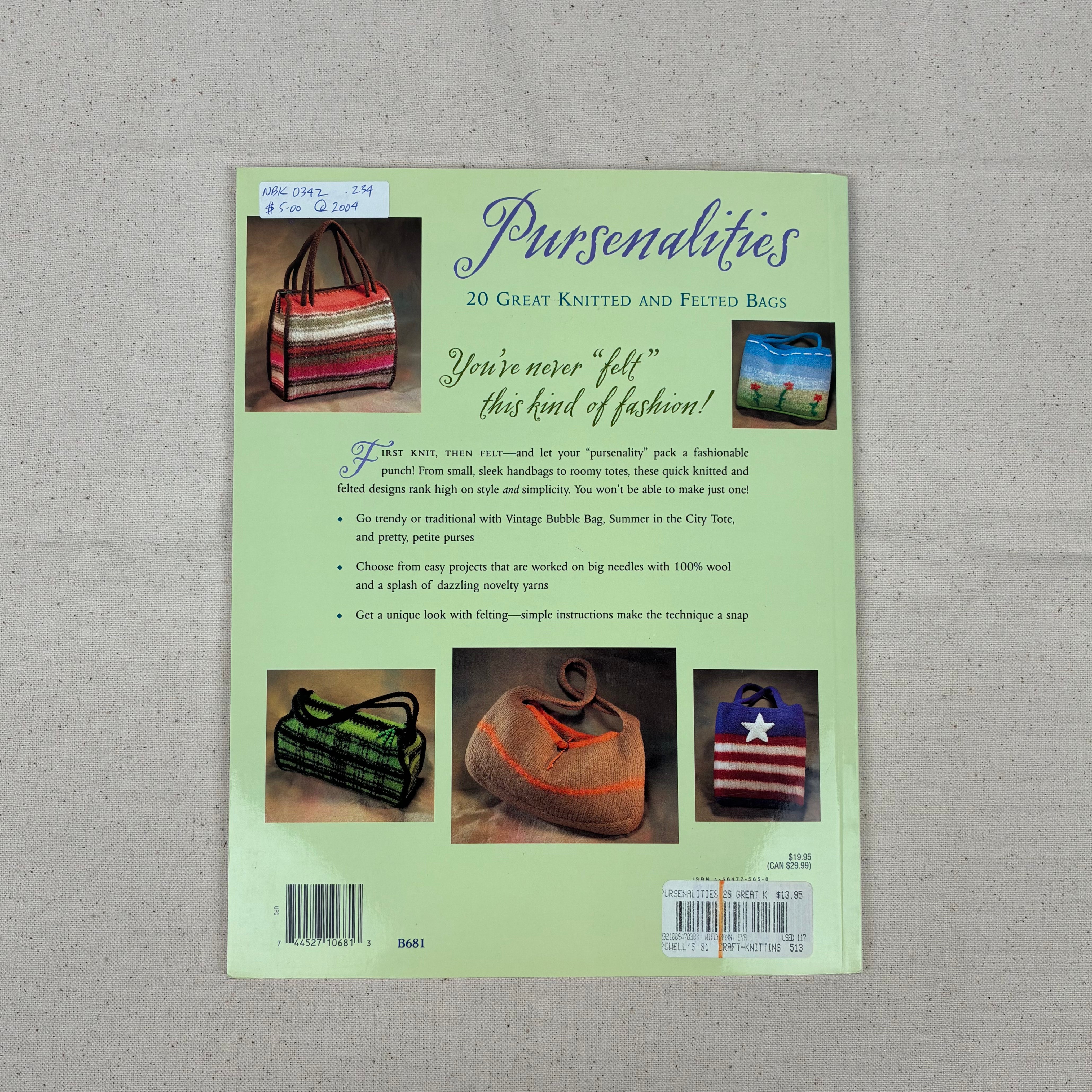 Knitting Book - 20 Knitted and Felted Bags (NBK0342)