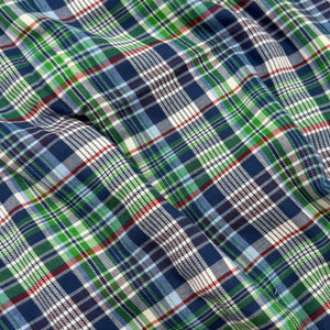 Flannel Shirting, Green Denim & Red Plaid (WDW2386)