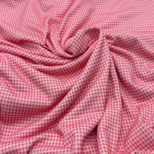 Load image into Gallery viewer, Brushed Jersey, Pink on Pink Micro Gingham (KJE1338)
