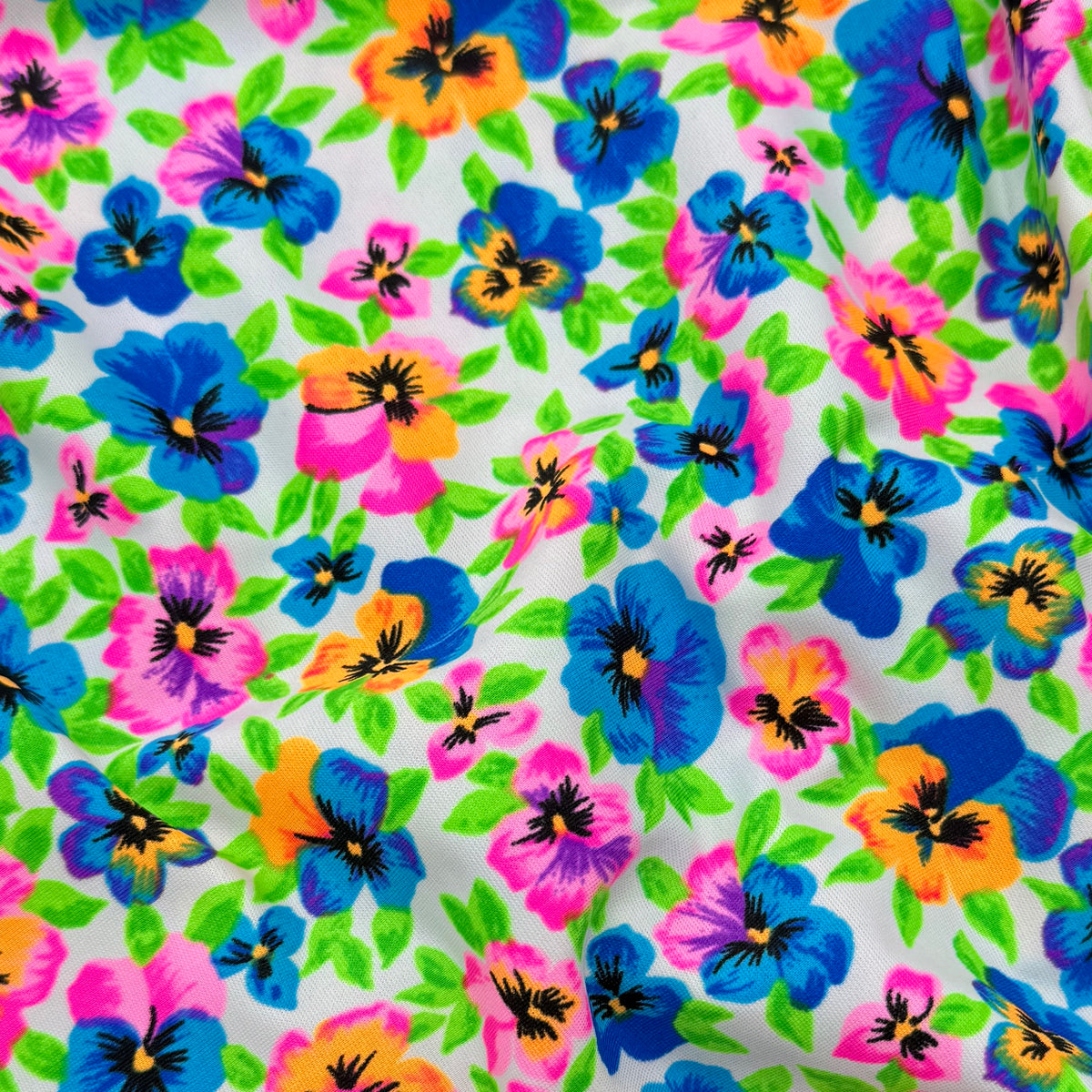 Swim Lycra - Neon Pansies (KAC0782:3)