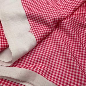 Brushed Jersey, Raspberry Micro Gingham (KJE1335)