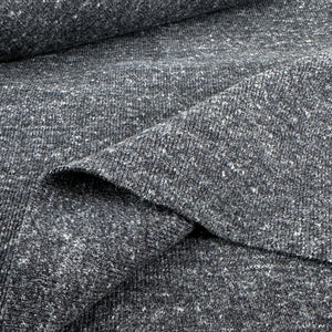 Cotton Rib Knit, Heathered Dark Charcoal (KRB0462)