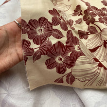 Load image into Gallery viewer, Stretch Cotton Blend Twill, Burgundy Tropical (WBW0457)
