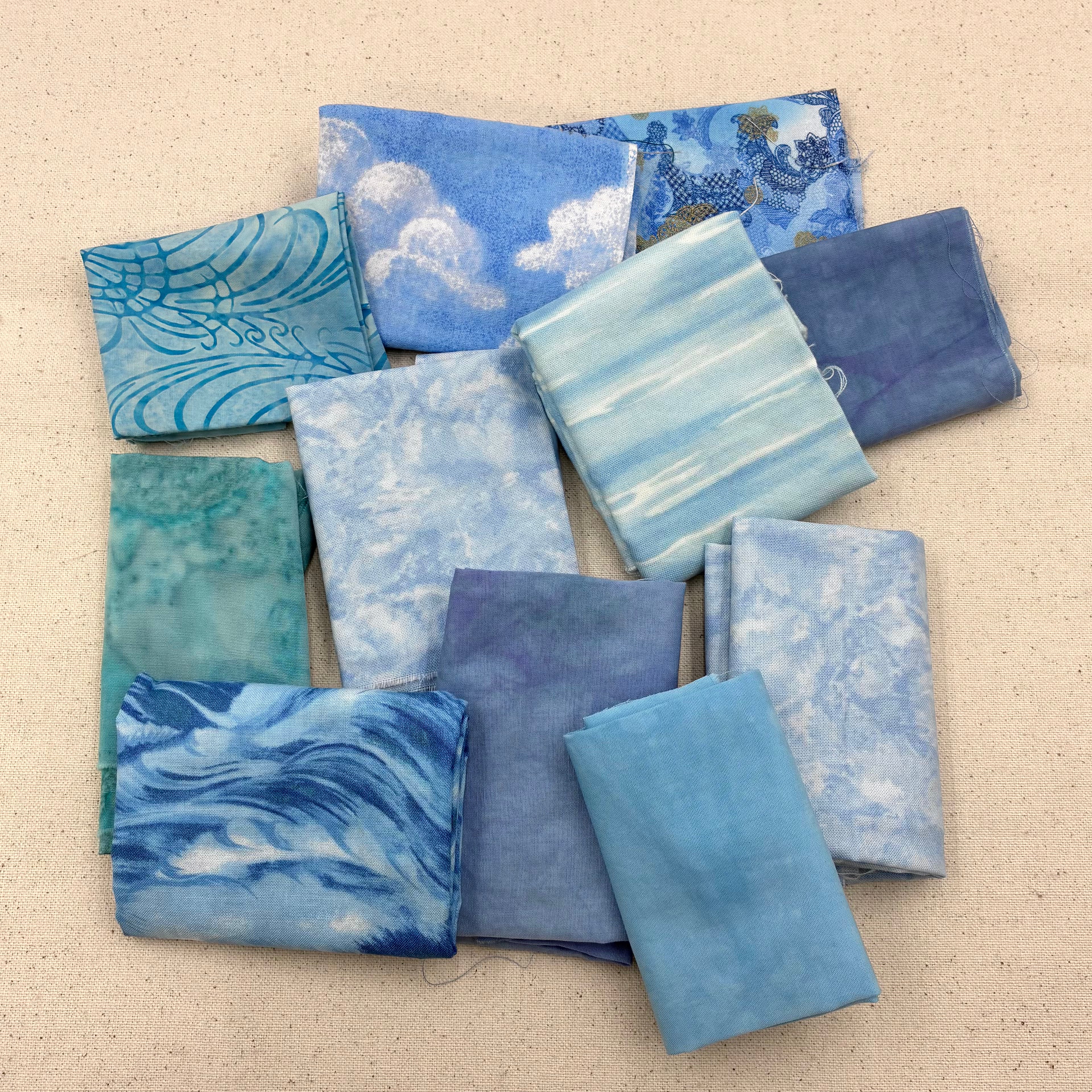 Quilting Cotton Scrap Bag - I've Got the Blues (WQC3078)