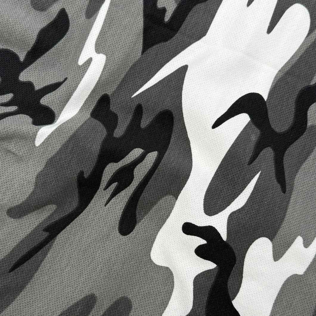 Cotton Blend Sports Mesh - Grey Camo (KLM0178)