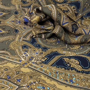 Blouse Weight, Olive Jacobean Paisley (WDW3039)