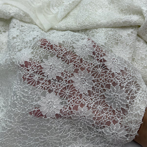 Stretch Floral Mesh, Ivory (KLM0164)