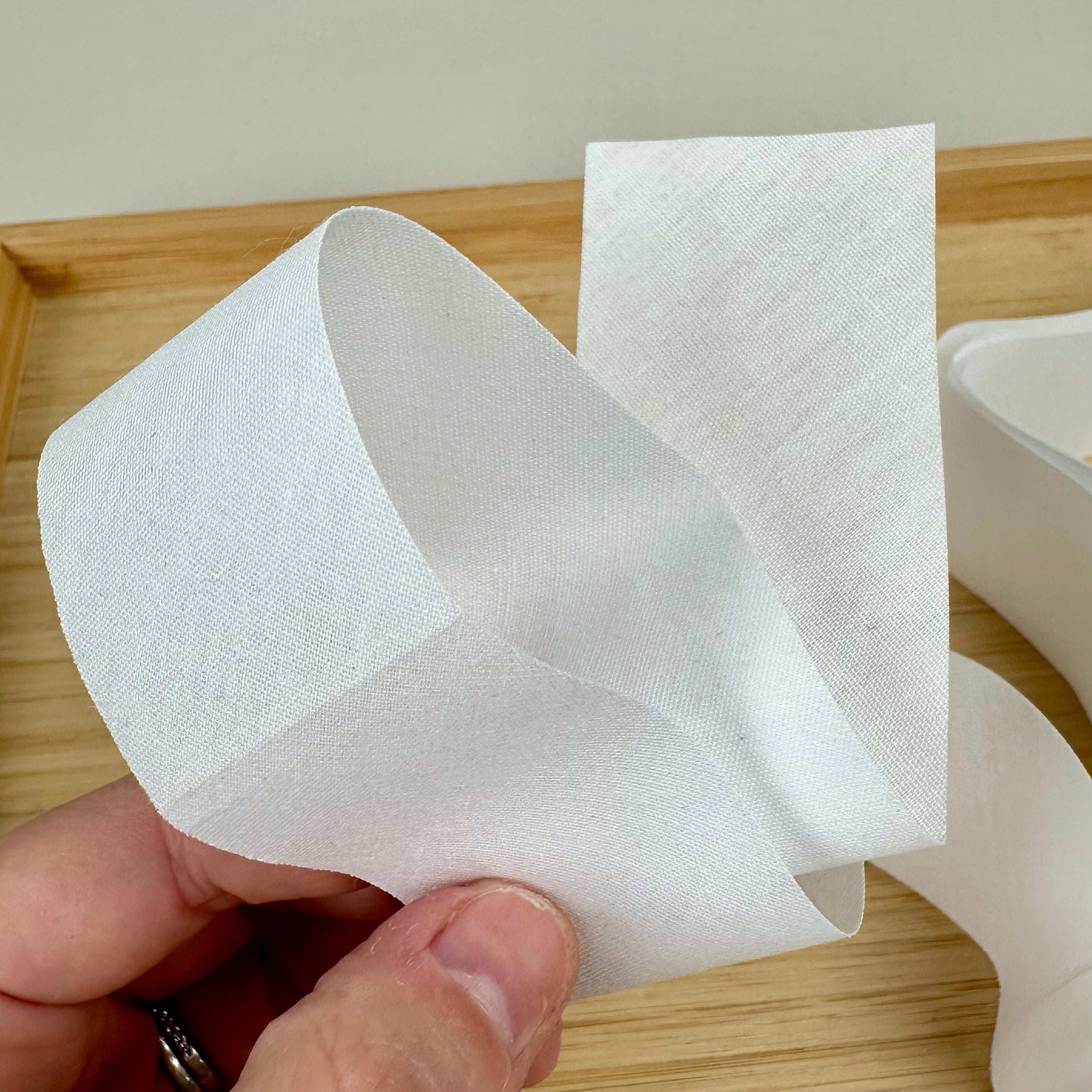 40mm Flat Bias Tape, White, 3m (NXX1203)