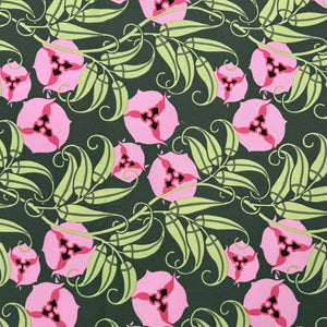 Cotton Twill Bottom Weight, Pink and Olive Floral (WBW0466)(WTW)