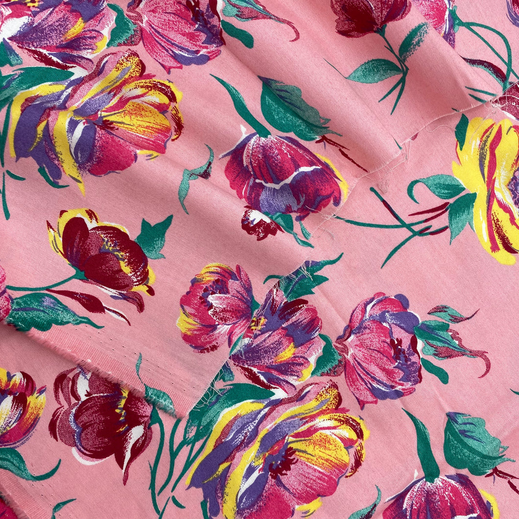 Cotton Dress Weight, Pink Peonies (WDW2281)