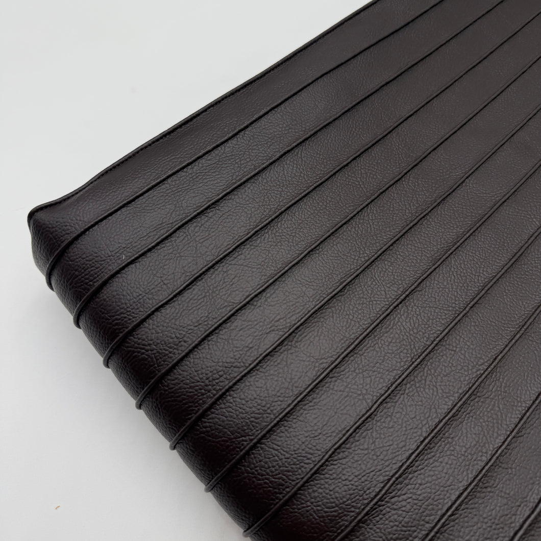 Vinyl, Dark Brown Pin Tucks (SVL0069)