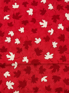 MODA Quilting Cotton, Canadian Red & Cream (WQC2619)