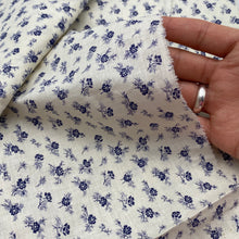 Load image into Gallery viewer, Cotton Dress Weight, Dark Violet Floral on Cream (WDW2276)
