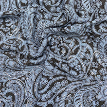 Load image into Gallery viewer, Printed Lace Knit - Black with Grey (KLM0189)

