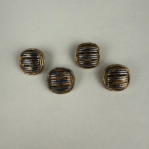 Novelty Button, Gold & Silver (NBU0662)