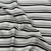 Load image into Gallery viewer, Stretch Blouse Weight - Black &amp; White Shadow Stripe (WDW3071)(SLN)

