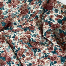 Load image into Gallery viewer, Blouse Weight - Brown and Teal Floral (WDW3101)
