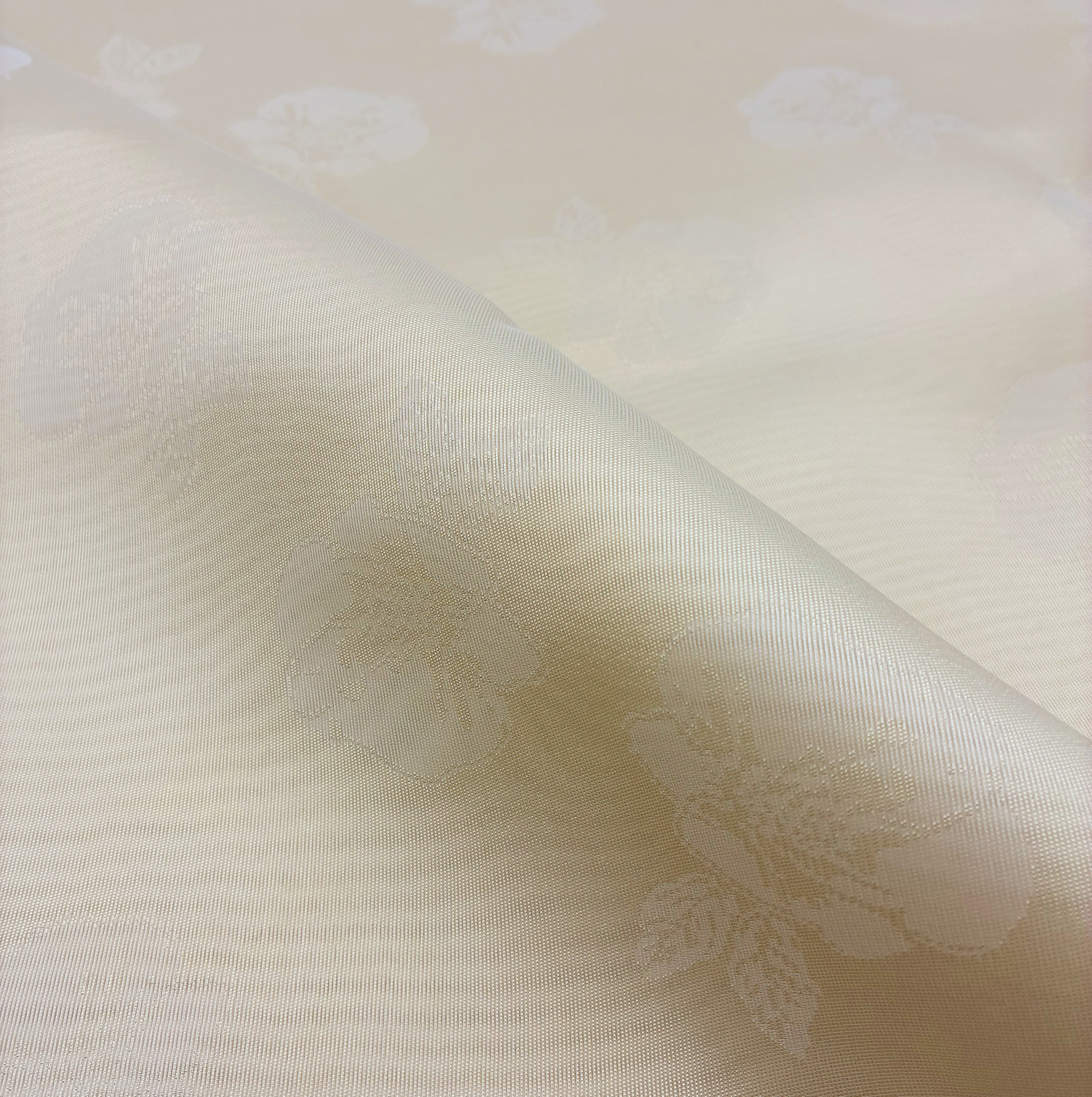 Mid Weight Drapery - Soft Yellow Floral Sheer (HDH0679)
