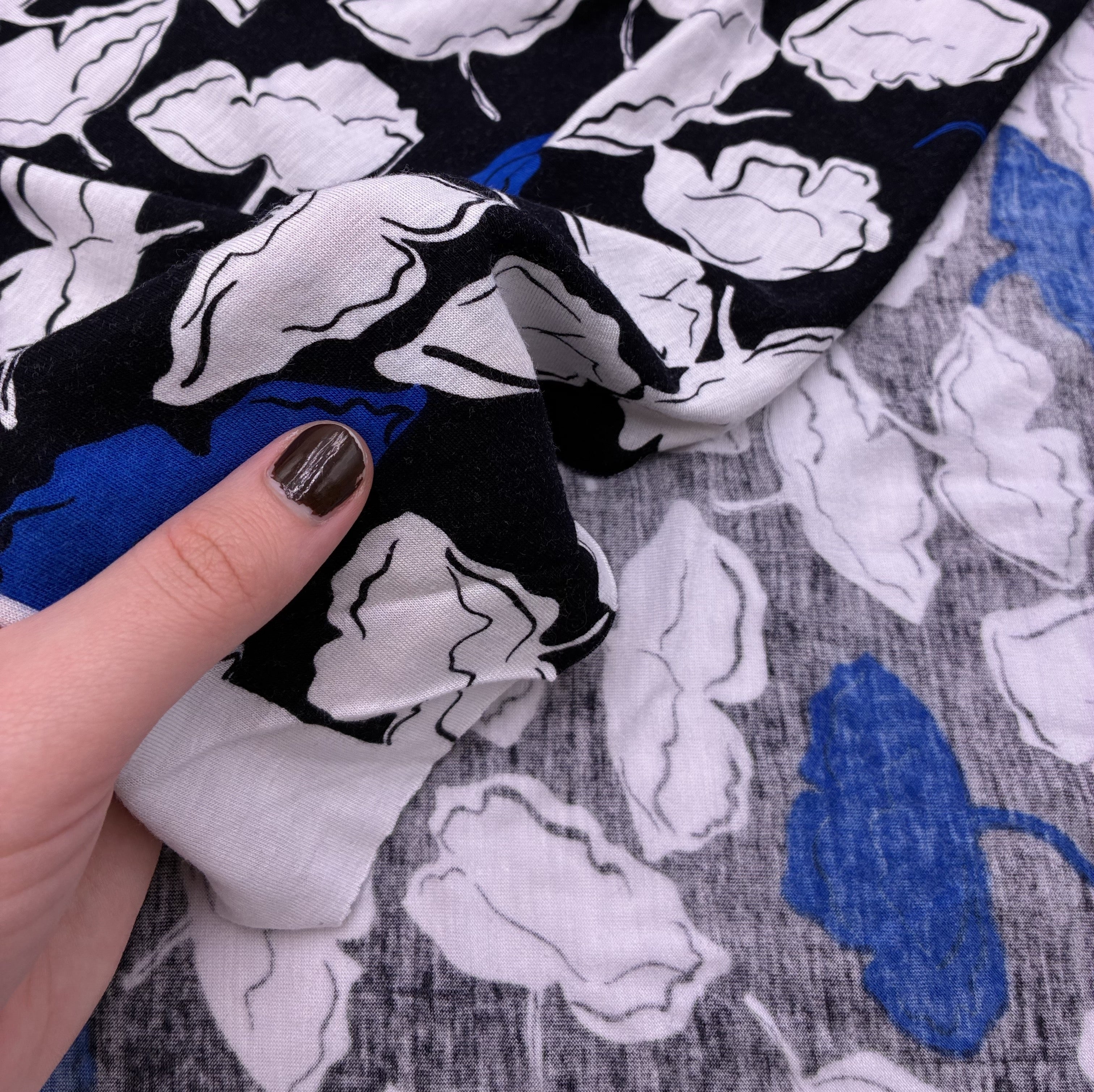 Knit Jersey - Sapphire Lily (KJE1456)