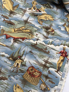 Reel Em In Print 2 by Alexander Henry Quilting Cotton, Mixed Colours (WQC2639)