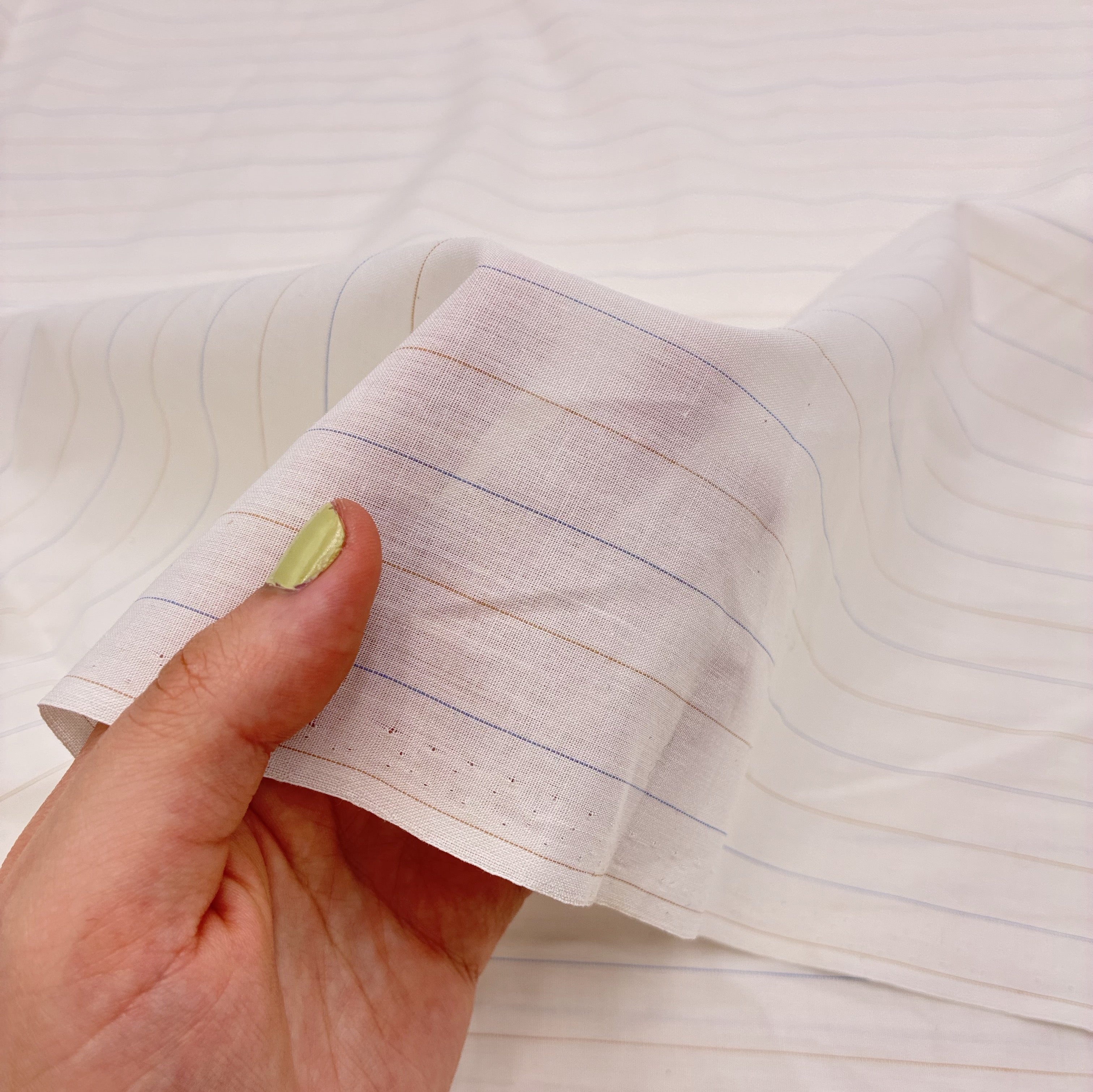 Cotton Shirting - White Pinstripe (WDW3412)