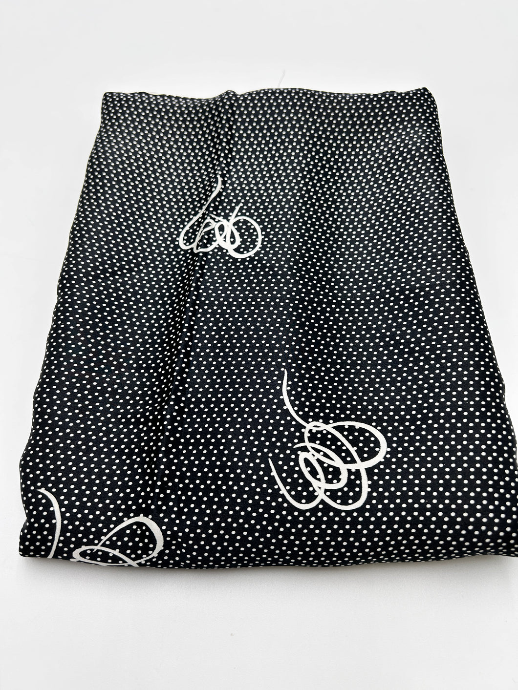 Silk LIning, Black with White (SLN0100)