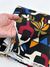 Load image into Gallery viewer, Viscose Blouse Weight, Blue Red &amp; Black Abstract (WDW2407)
