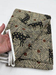 Cotton Bottom Weight, Black & Brown Graphic (WBW0477)
