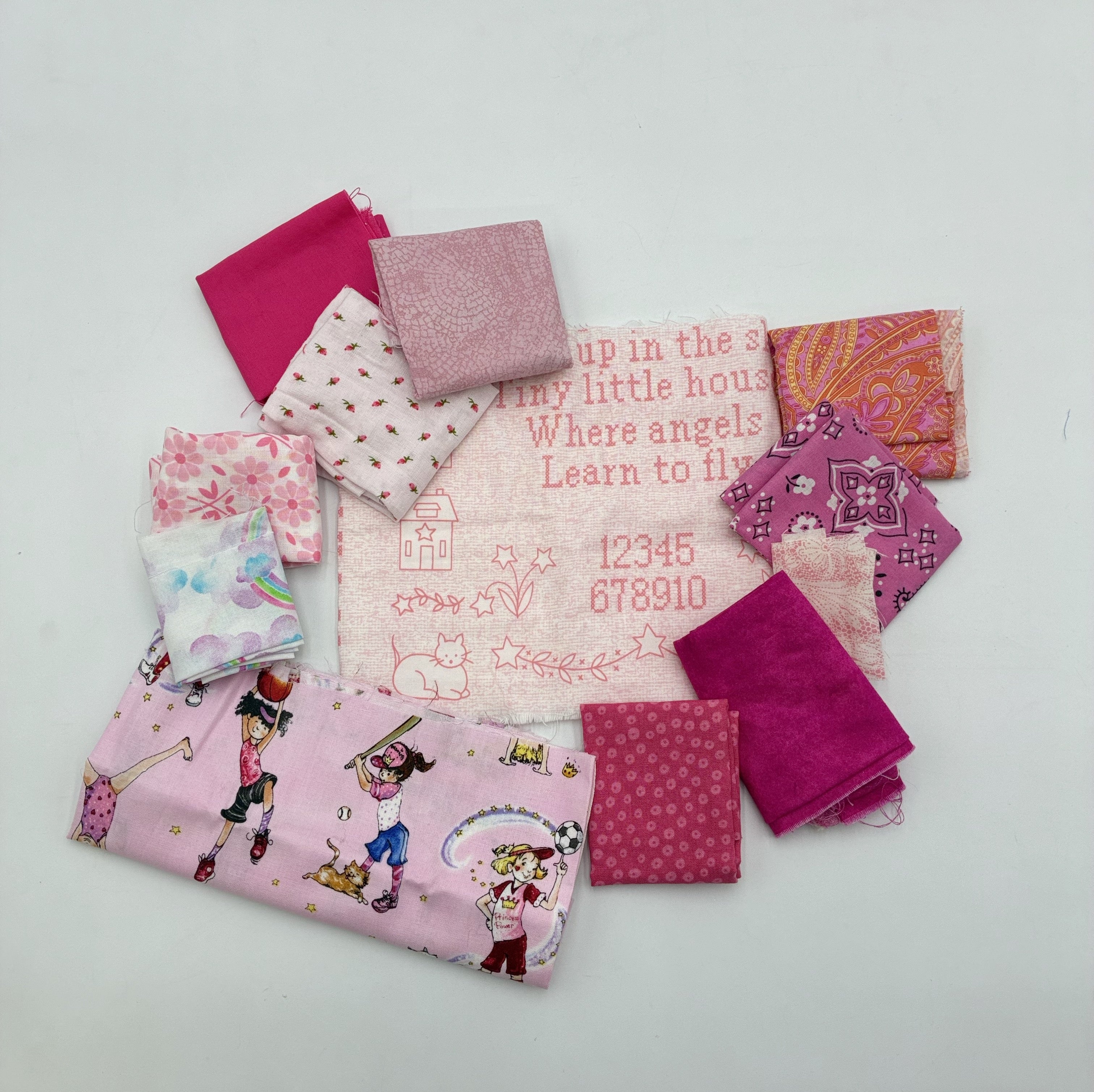 Quilting Cotton Scrap Bag - Pink Princess (WQC3002)