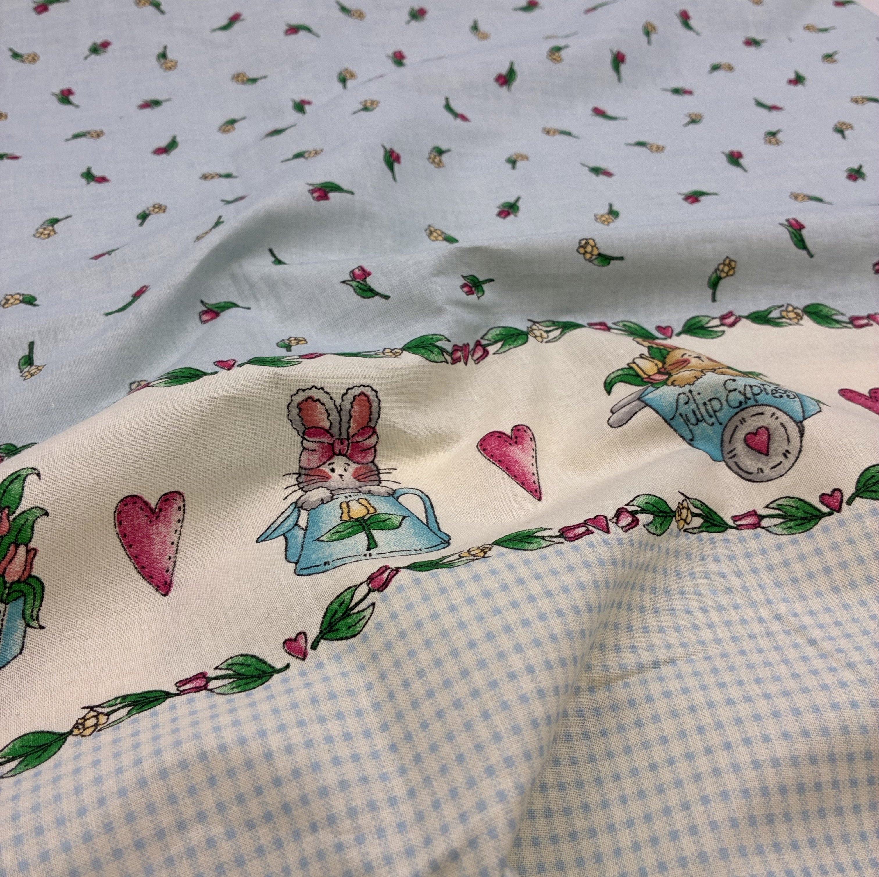 Cotton Shirting - Tulip Express Border Pattern (WDW3627)