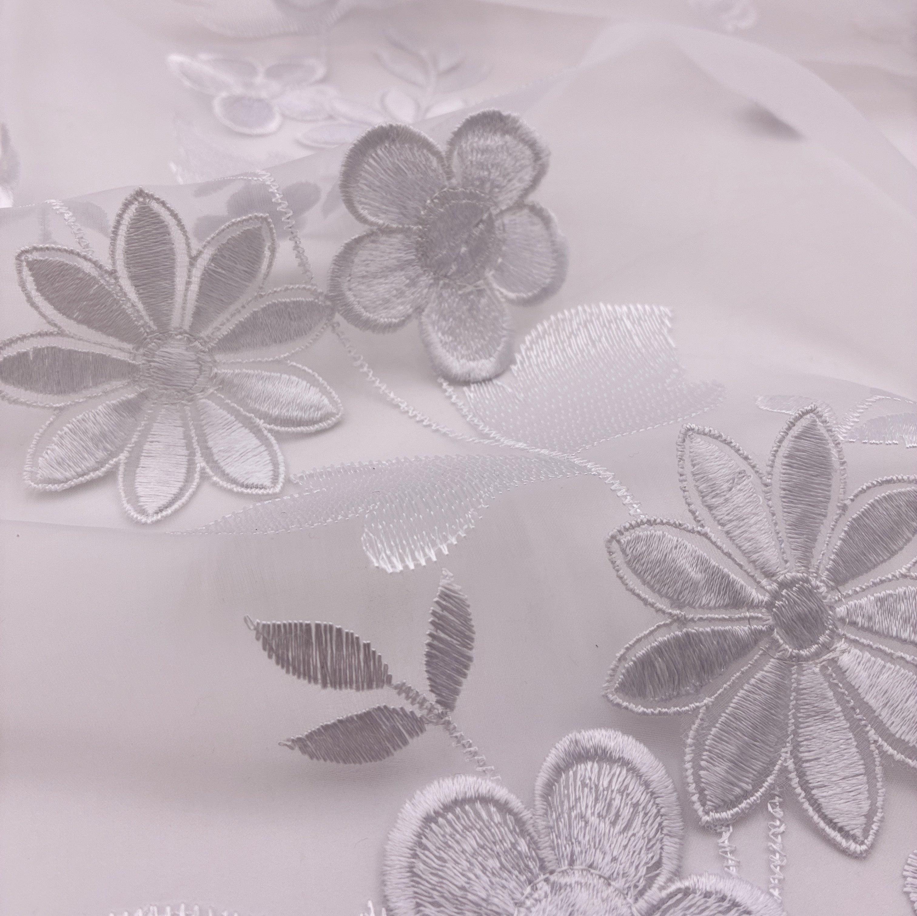 Emboridered Mesh Home Decor - Winter Blossom (HDH0859:60)