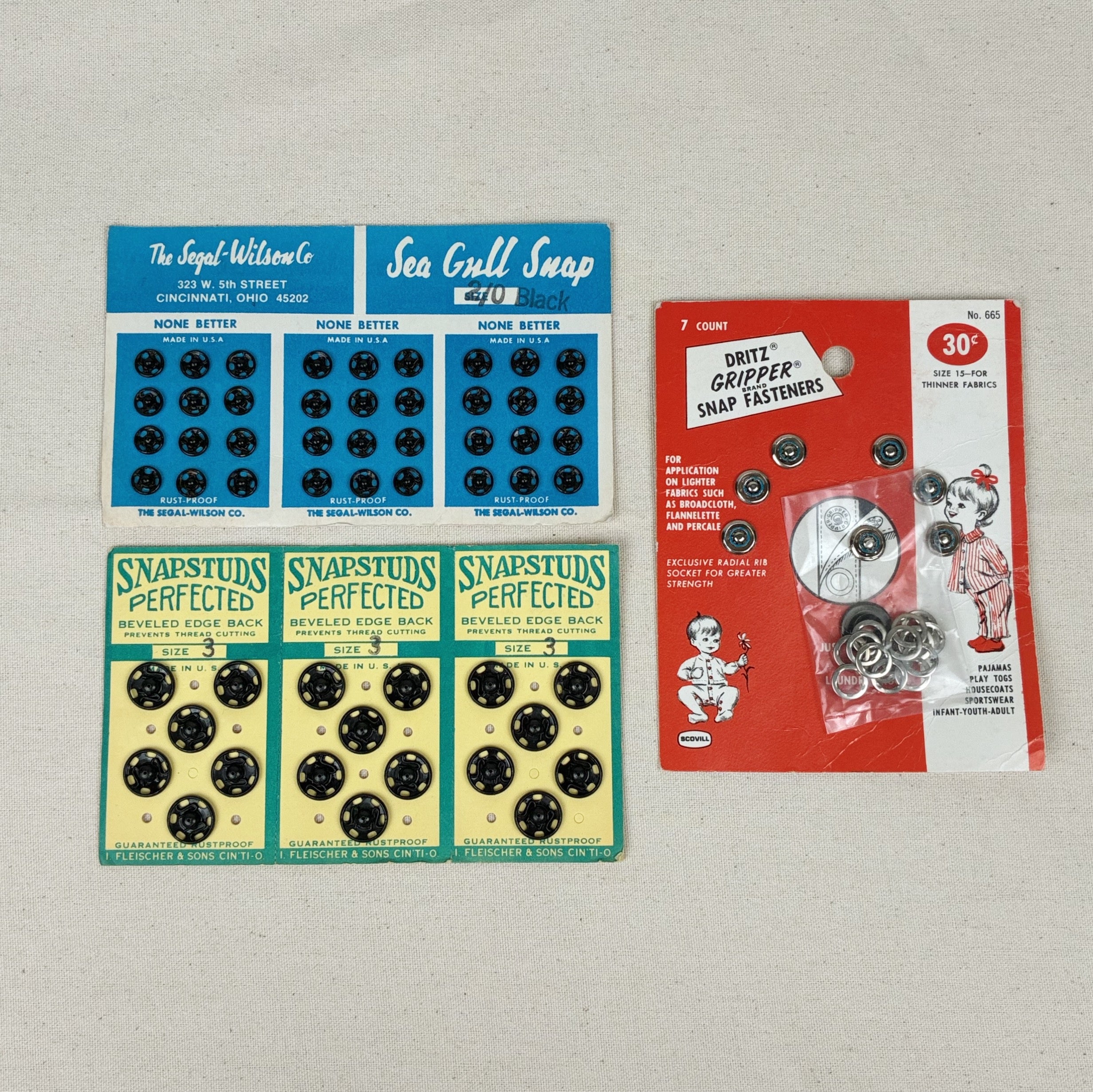 Vintage Assorted Snaps - 3 Pack (NXX1783)