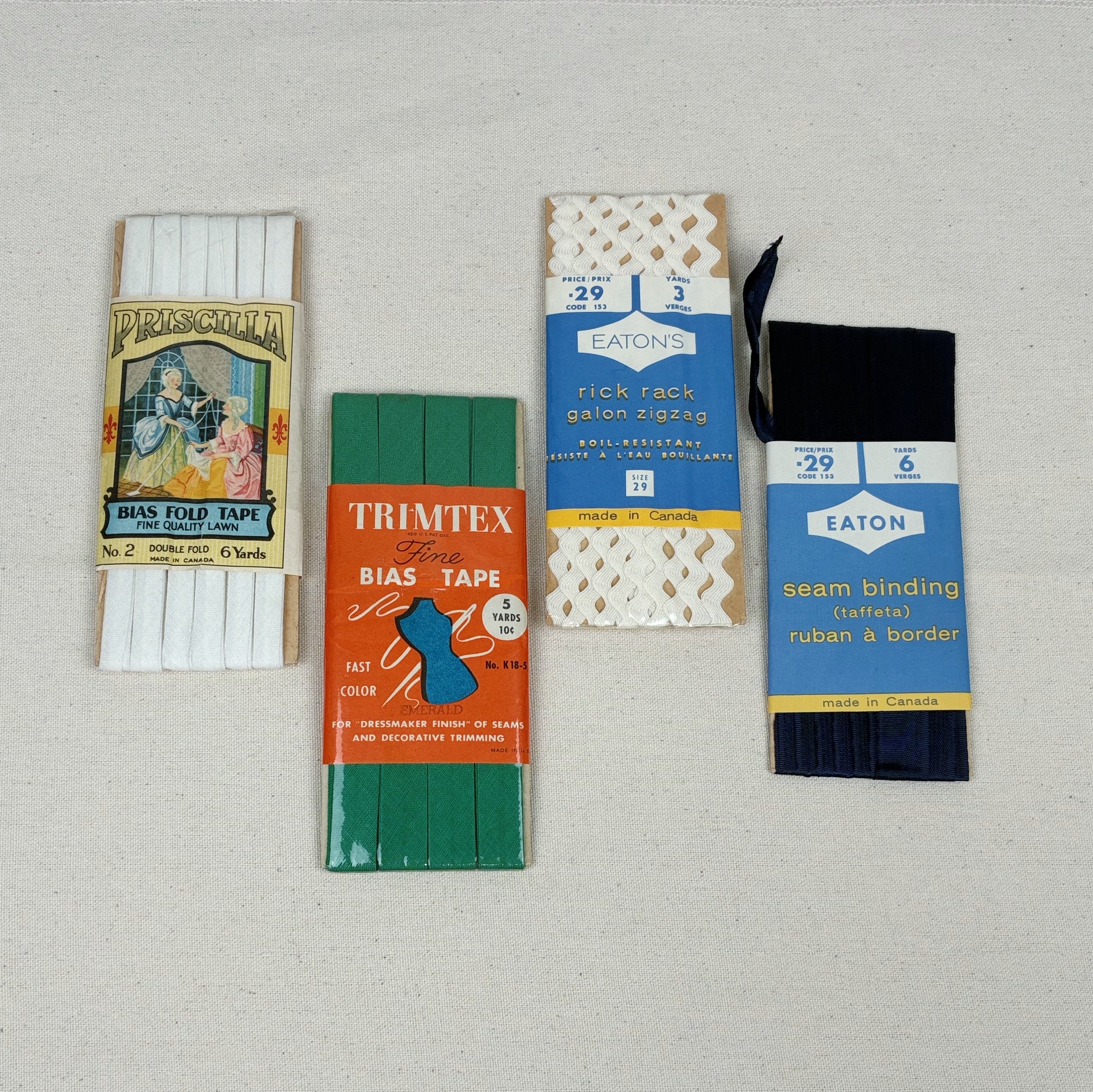 Vintage Bias Tape & Rick Rack - 4 Pack (NXX1790)