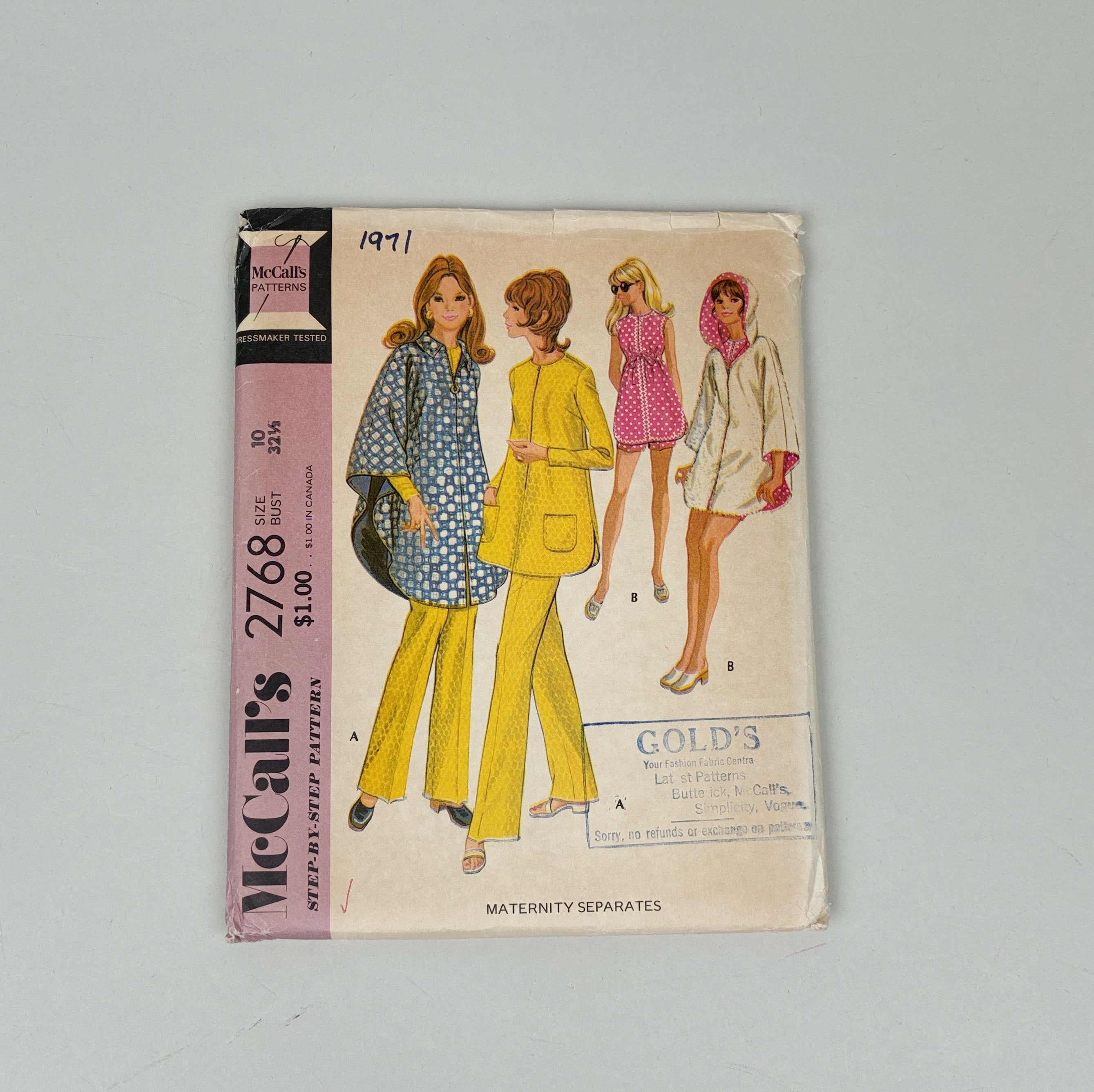 McCall's Pattern - 2768 Maternity Separates (NPA0374)