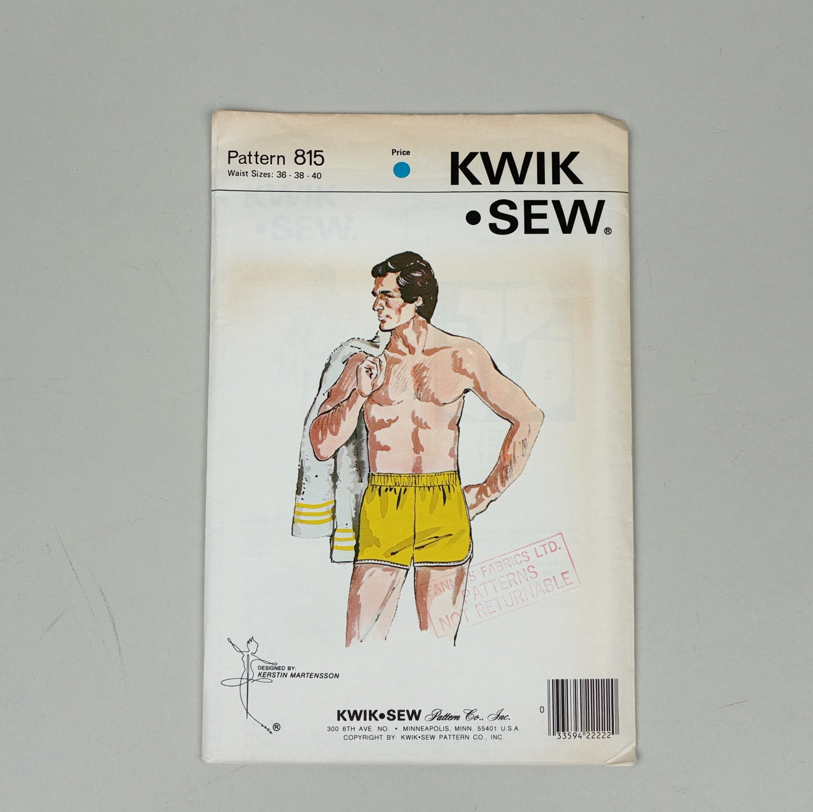Kwik Sew Pattern - 815 Swim Trunks (NPA0367)