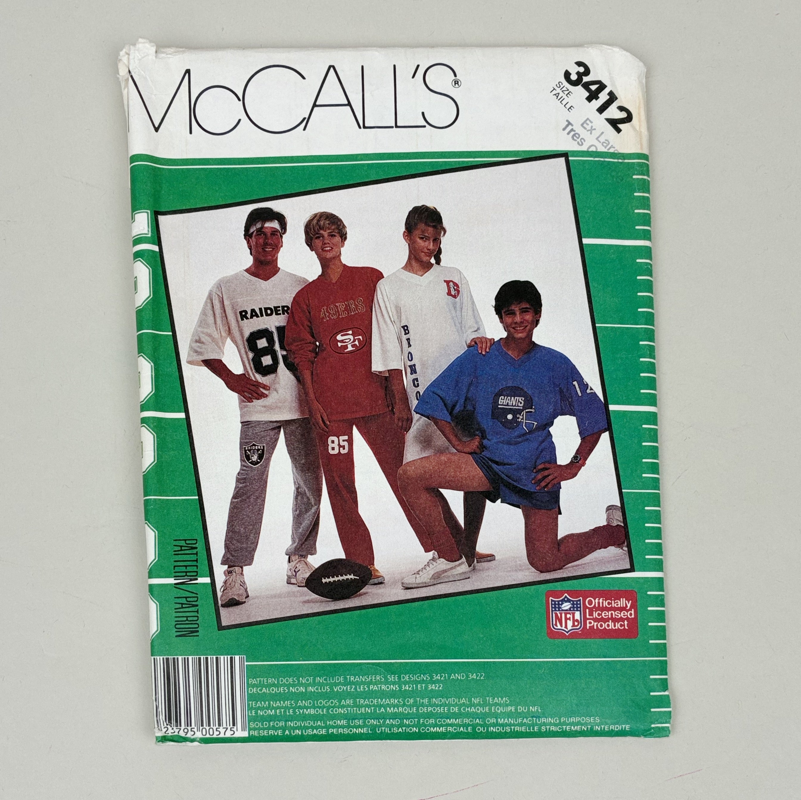 McCall's Pattern - 3412 Nightshirt, Top, Pants and Shorts (NPA0375)